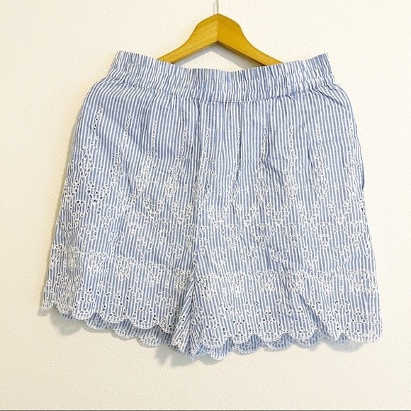 NWT River Island Broderie Short Set Blue Stripe Size 8 - Picture 8 of 12